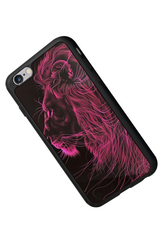 iPhone 6 Plus Uyumlu Aslan Tasarımlı Glossy Premium Kılıf