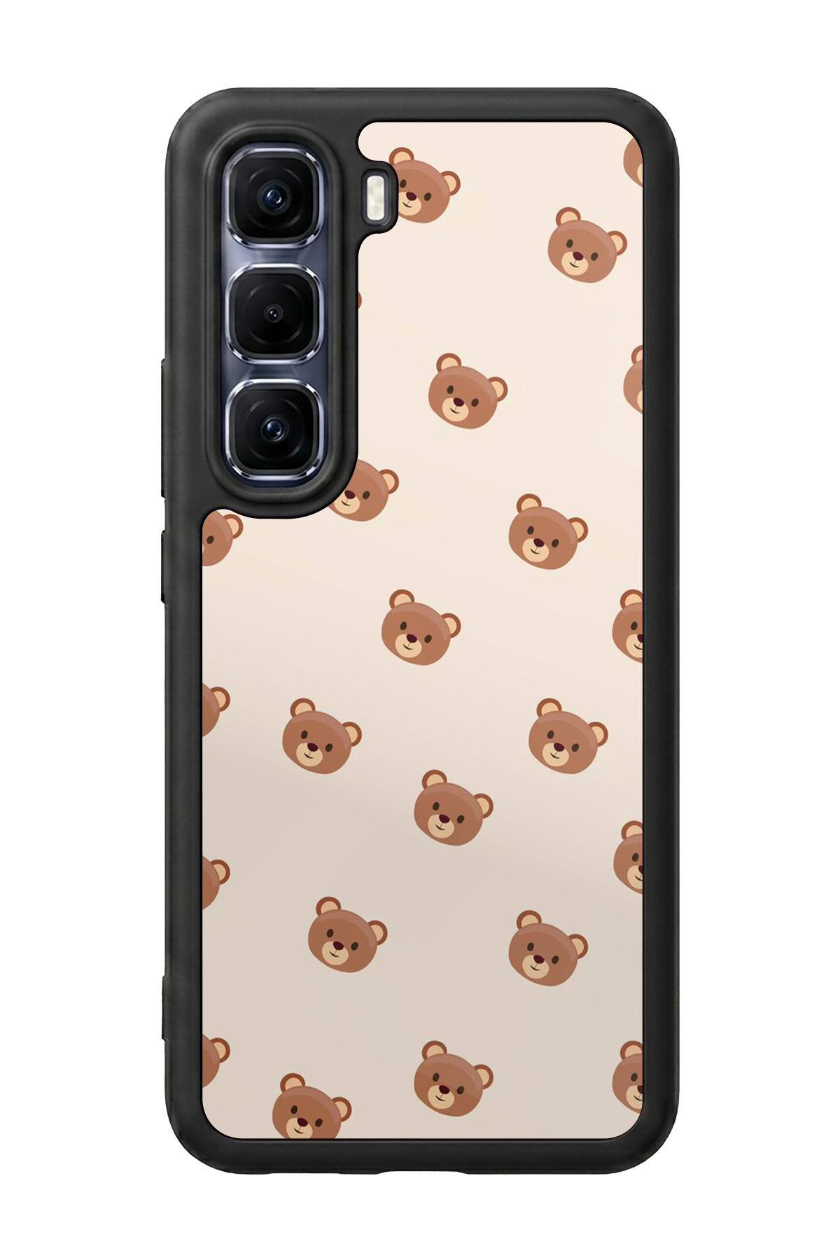 Infinix Hot 60 Pro Plus Uyumlu Ayı Tasarımlı Glossy Premium Kılıf