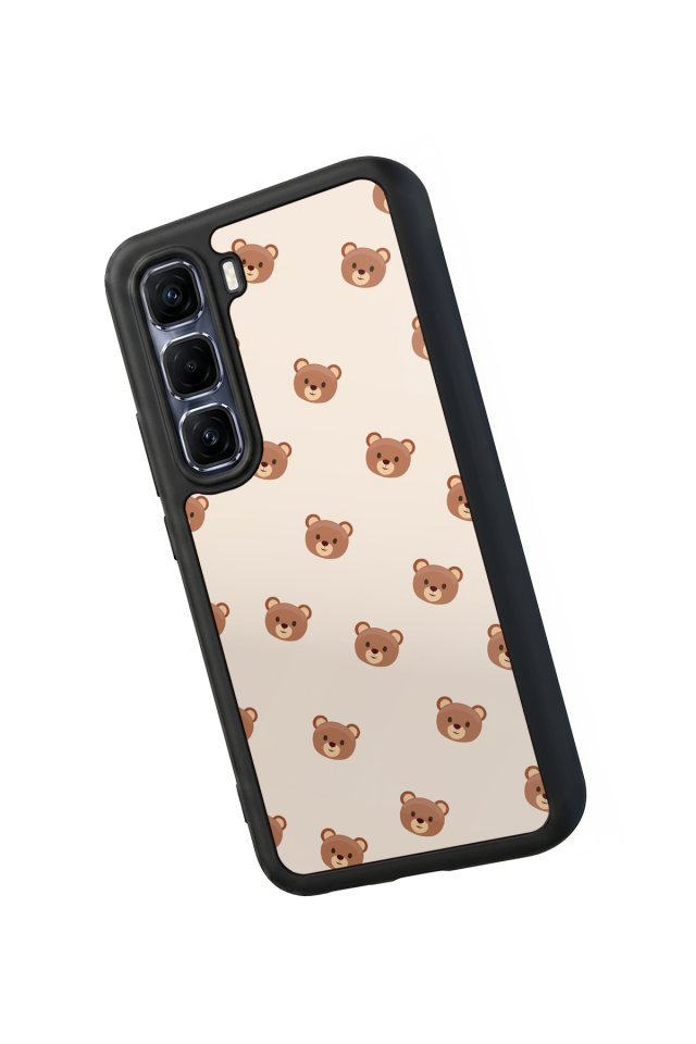 Infinix Hot 60 Pro Plus Uyumlu Ayı Tasarımlı Glossy Premium Kılıf