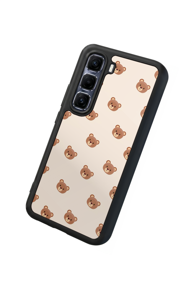 Infinix Hot 60 Pro Plus Uyumlu Ayı Tasarımlı Glossy Premium Kılıf