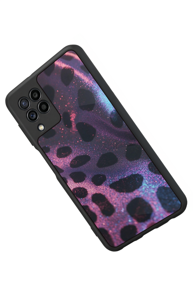 Samsung Galaxy M32 Uyumlu Hologram Leopar Tasarımlı Glossy Premium Kılıf