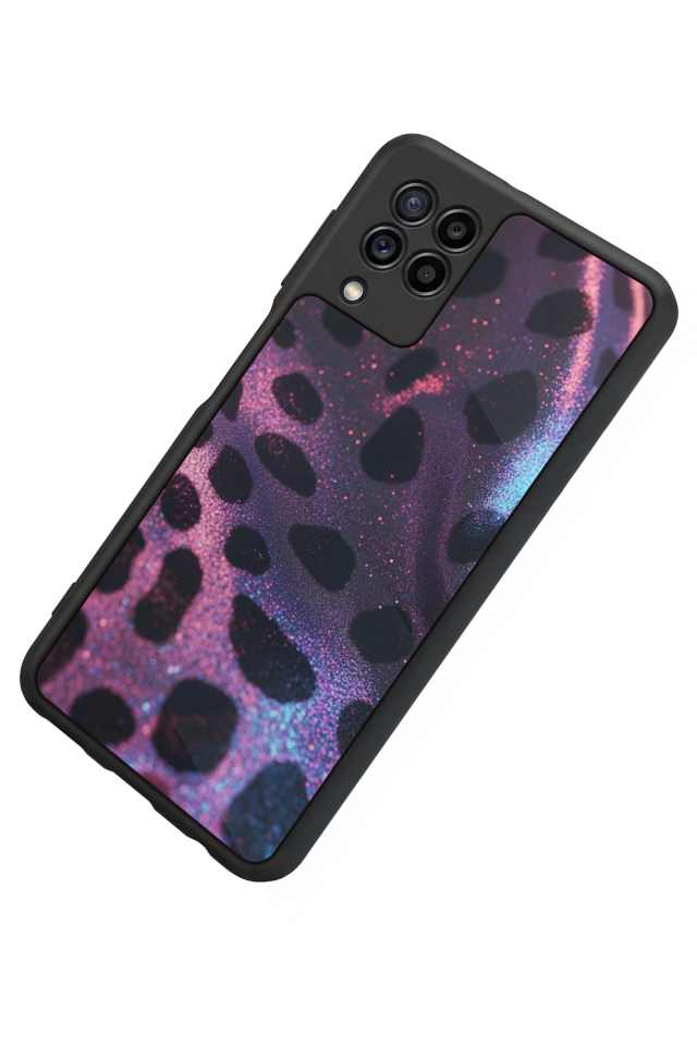Samsung Galaxy M32 Uyumlu Hologram Leopar Tasarımlı Glossy Premium Kılıf