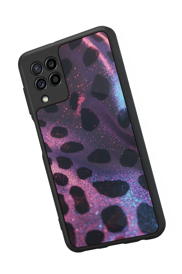 Samsung Galaxy M32 Uyumlu Hologram Leopar Tasarımlı Glossy Premium Kılıf