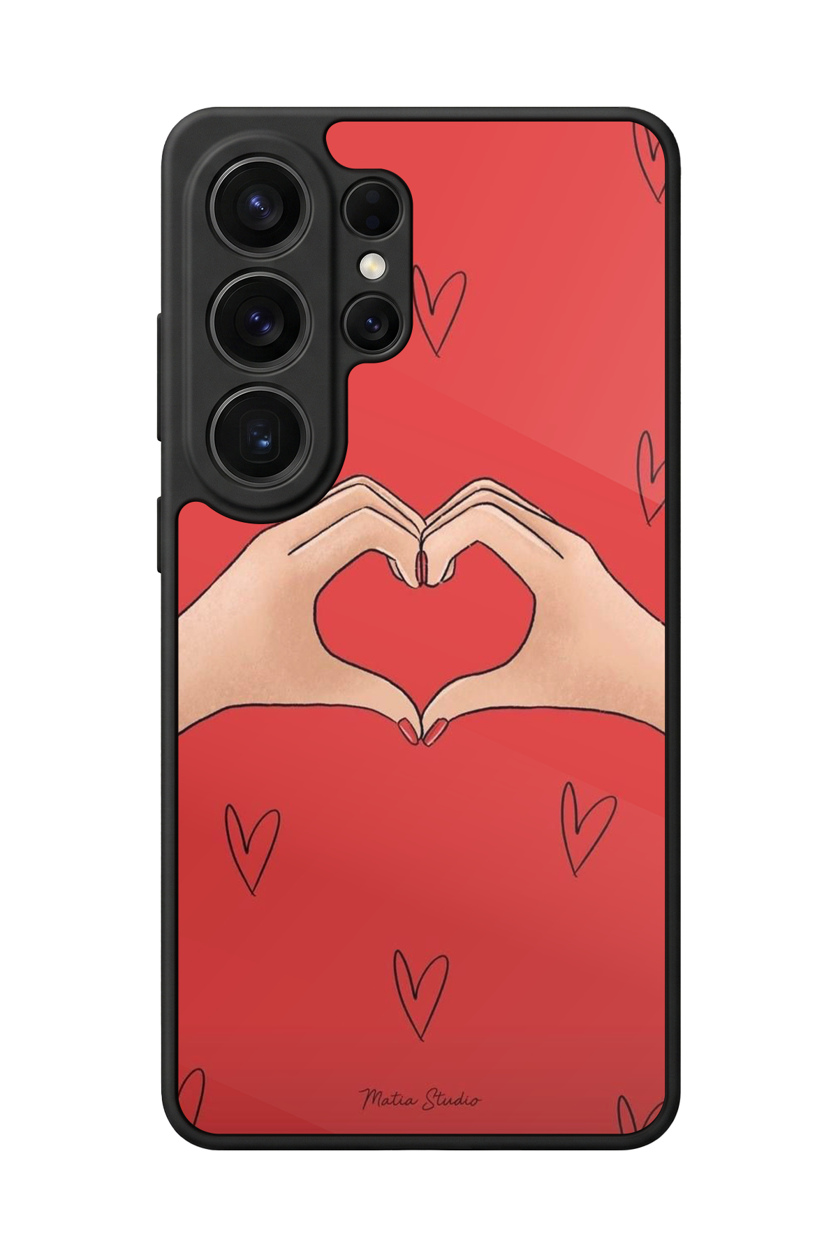 Samsung Galaxy S26 Ultra Uyumlu Kalp Love Tasarımlı Glossy Premium Kılıf