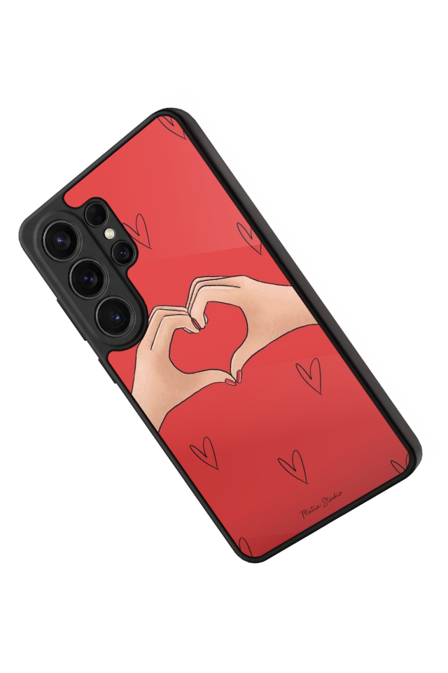 Samsung Galaxy S26 Ultra Uyumlu Kalp Love Tasarımlı Glossy Premium Kılıf