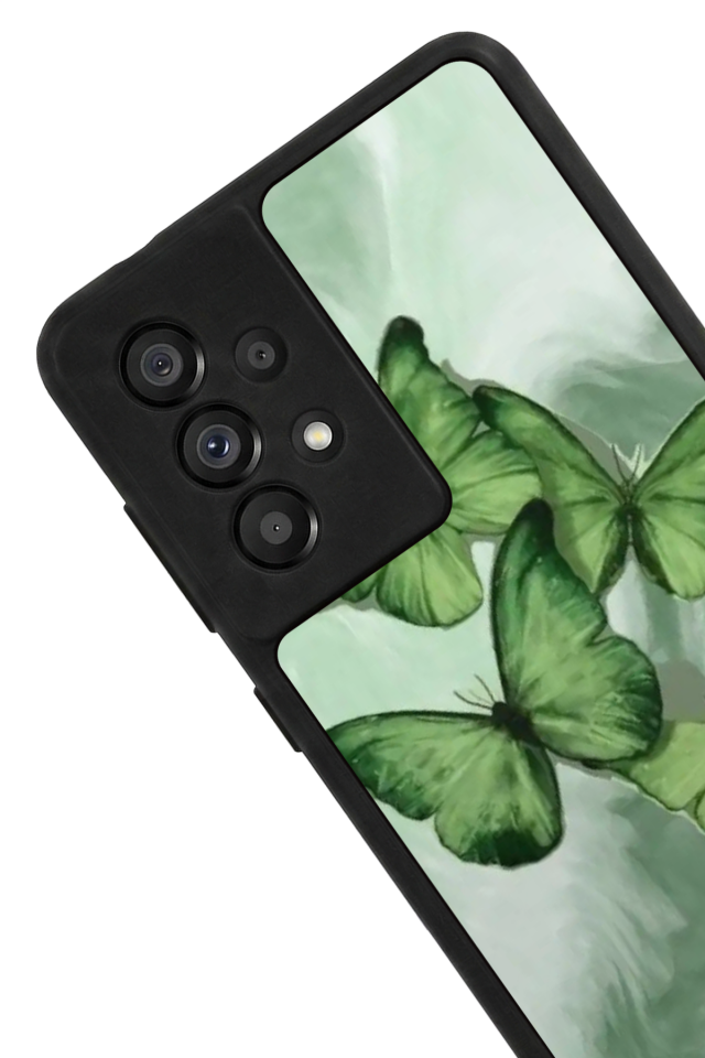 Samsung Galaxy A73 Uyumlu Kelebek Tasarımlı Glossy Premium Kılıf