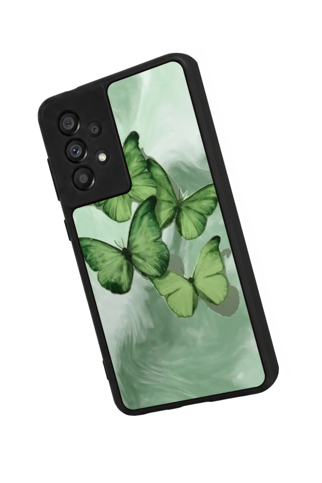 Samsung Galaxy A73 Uyumlu Kelebek Tasarımlı Glossy Premium Kılıf