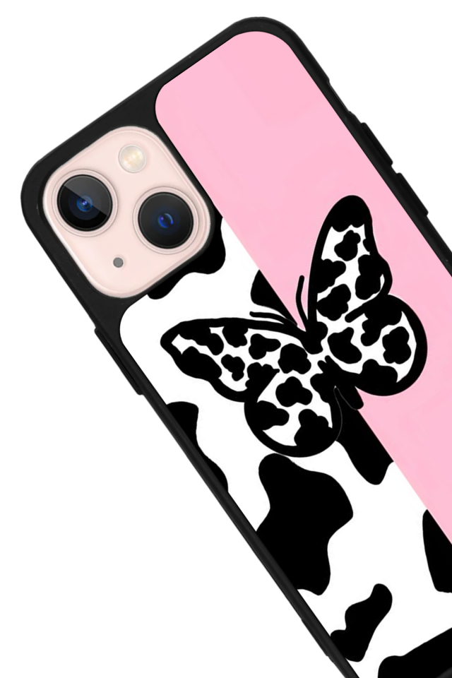 iPhone 14 Plus Uyumlu Kelebek Tasarımlı Glossy Premium Kılıf
