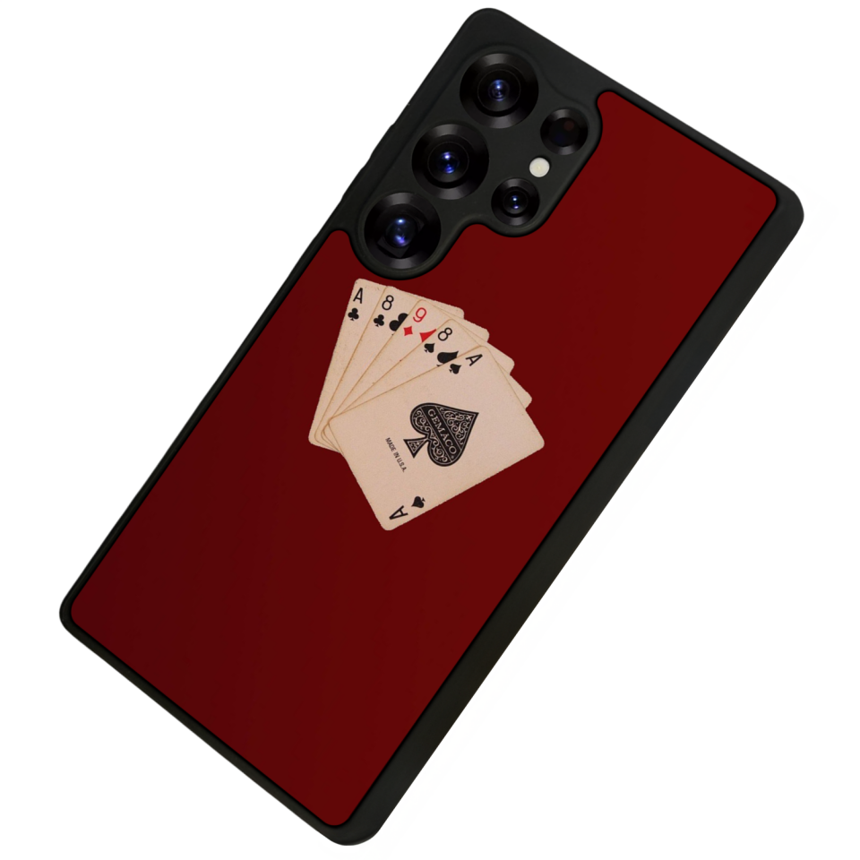 Samsung Galaxy S25 Ultra Uyumlu Kirmizi Tasarımlı Glossy Premium Kılıf