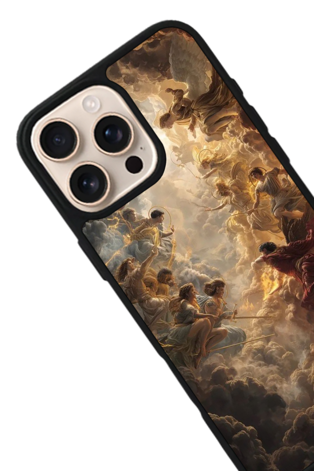 iPhone 15 Pro Max Uyumlu Melek Tasarımlı Glossy Premium Kılıf