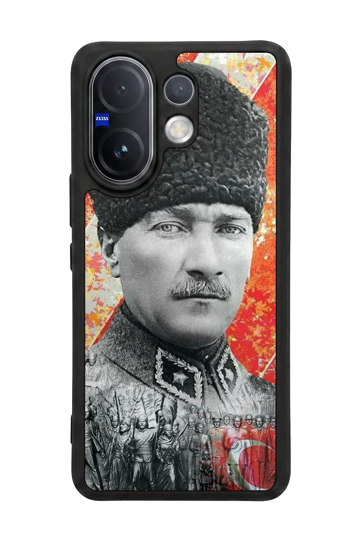 Vivo V60 Uyumlu Mustafa Kemal Ataturk Tasarımlı Glossy Premium Kılıf