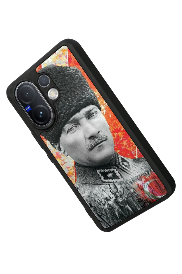 Vivo V60 Uyumlu Mustafa Kemal Ataturk Tasarımlı Glossy Premium Kılıf