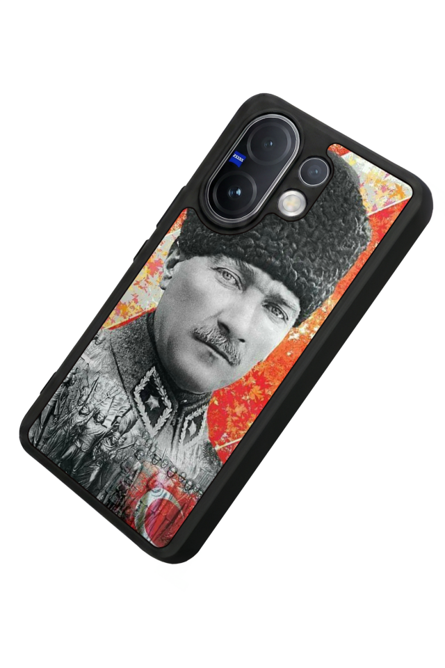 Vivo V60 Uyumlu Mustafa Kemal Ataturk Tasarımlı Glossy Premium Kılıf