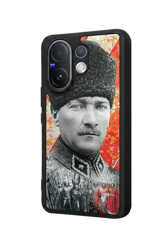 Vivo V60 Uyumlu Mustafa Kemal Ataturk Tasarımlı Glossy Premium Kılıf