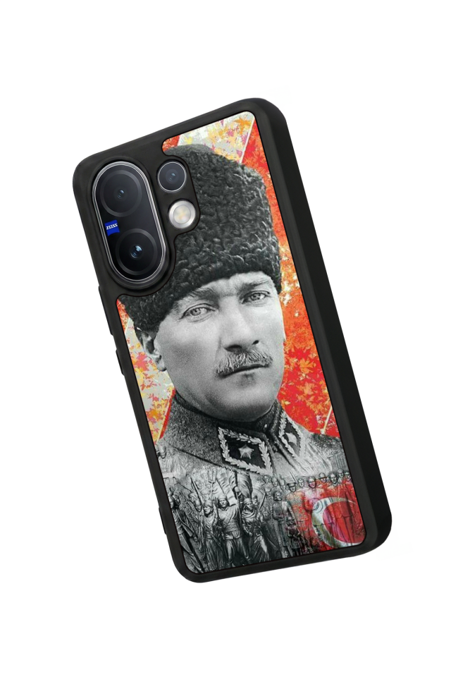 Vivo V60 Uyumlu Mustafa Kemal Ataturk Tasarımlı Glossy Premium Kılıf