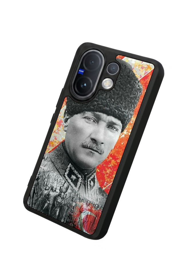 Vivo V60 Uyumlu Mustafa Kemal Ataturk Tasarımlı Glossy Premium Kılıf