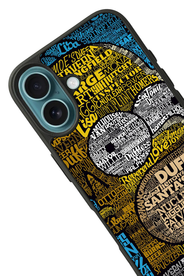 iPhone 16 Plus Uyumlu The Simpsons Tasarımlı Glossy Premium Kılıf