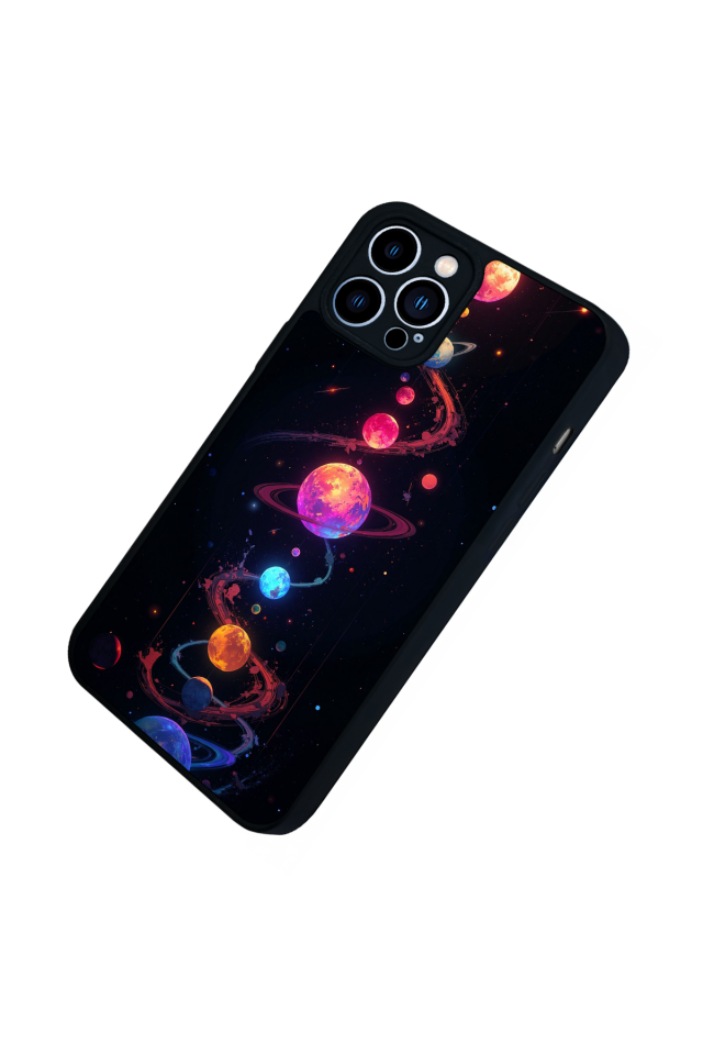 iPhone 12 Pro Max Uyumlu Uzay Tasarımlı Glossy Premium Kılıf