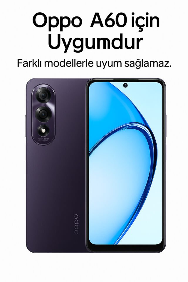 Oppo A60 Mat Siyah uyumlu Kılıf – Yumuşak Silikon, Koruyucu, Şok Emici Kapak