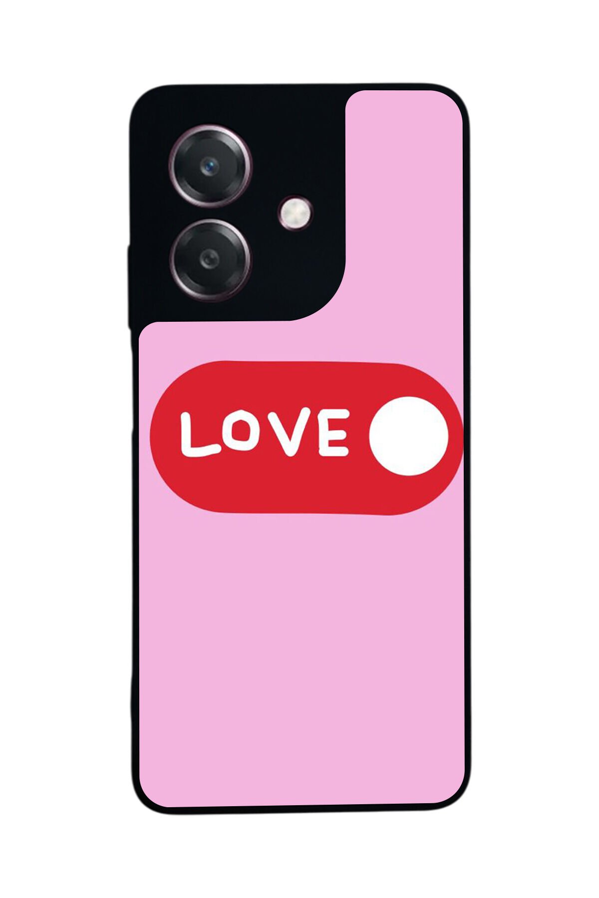 Oppo A3 5G Uyumlu Kalp Love Tasarımlı Glossy Premium Kılıf