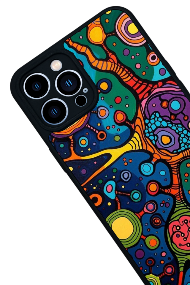 iPhone 13 Pro Max Uyumlu Abstract Tasarımlı Glossy Premium Kılıf