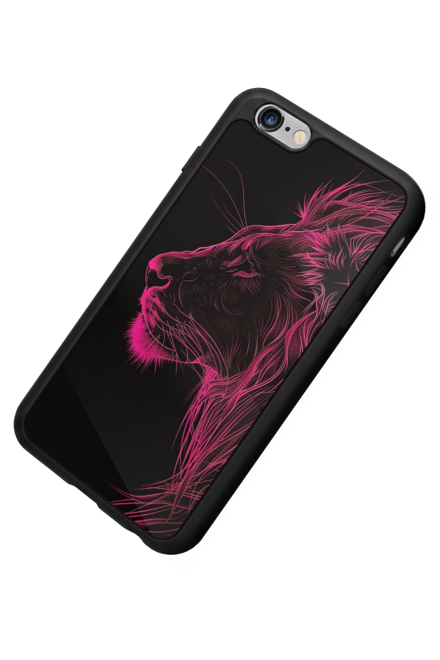iPhone 6 Plus Uyumlu Aslan Tasarımlı Glossy Premium Kılıf