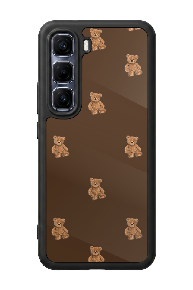 Infinix Hot 60 Pro Plus Uyumlu Ayı Tasarımlı Glossy Premium Kılıf