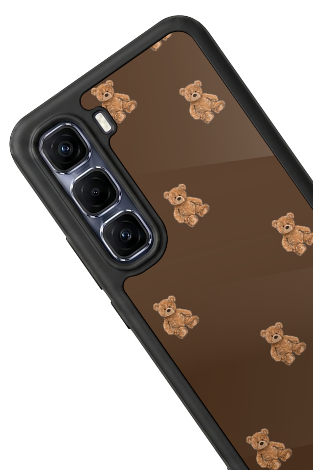 Infinix Hot 60 Pro Plus Uyumlu Ayı Tasarımlı Glossy Premium Kılıf