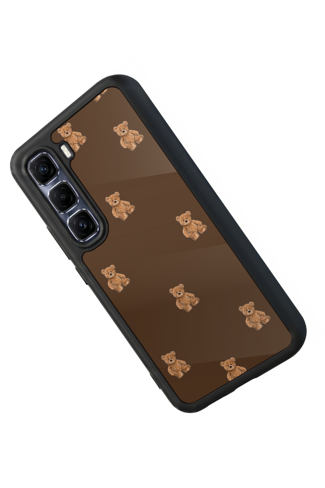 Infinix Hot 60 Pro Plus Uyumlu Ayı Tasarımlı Glossy Premium Kılıf