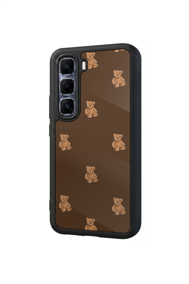 Infinix Hot 60 Pro Plus Uyumlu Ayı Tasarımlı Glossy Premium Kılıf