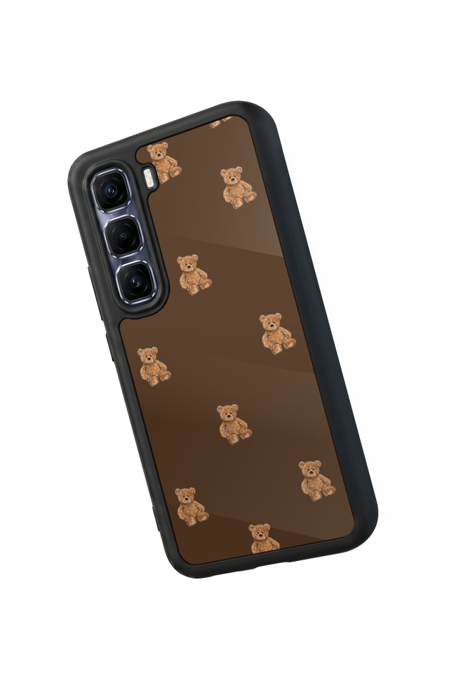 Infinix Hot 60 Pro Plus Uyumlu Ayı Tasarımlı Glossy Premium Kılıf