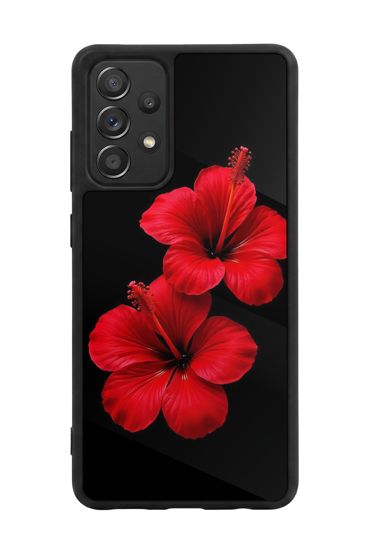 Samsung Galaxy A72 Uyumlu Cicek Tasarımlı Glossy Premium Kılıf