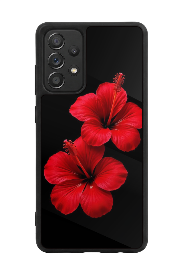 Samsung Galaxy A72 Uyumlu Cicek Tasarımlı Glossy Premium Kılıf