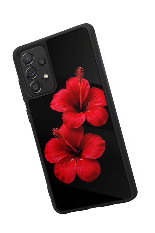 Samsung Galaxy A72 Uyumlu Cicek Tasarımlı Glossy Premium Kılıf