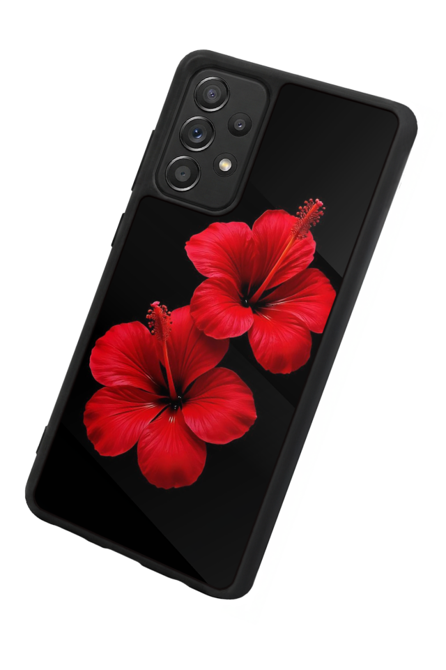 Samsung Galaxy A72 Uyumlu Cicek Tasarımlı Glossy Premium Kılıf