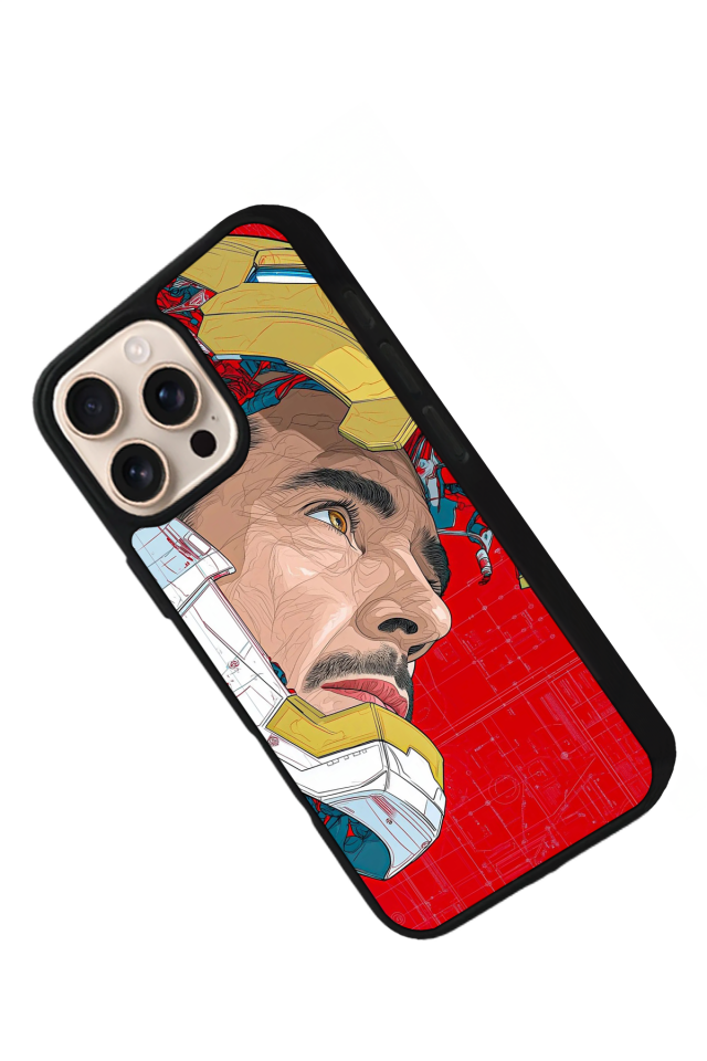 iPhone 16 Pro Uyumlu Iron Man ( Demir Adam ) Tasarımlı Glossy Premium Kılıf