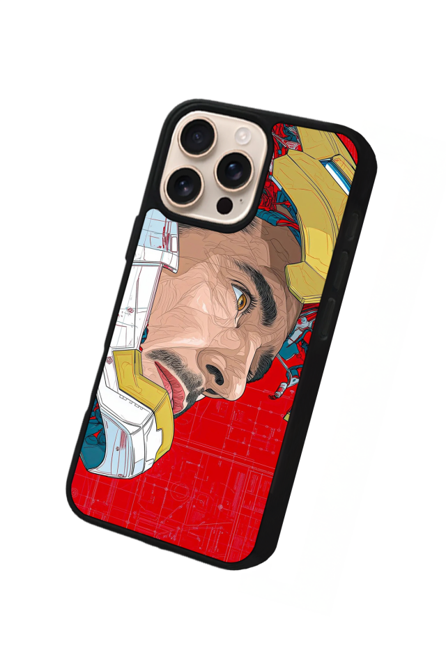 iPhone 16 Pro Uyumlu Iron Man ( Demir Adam ) Tasarımlı Glossy Premium Kılıf