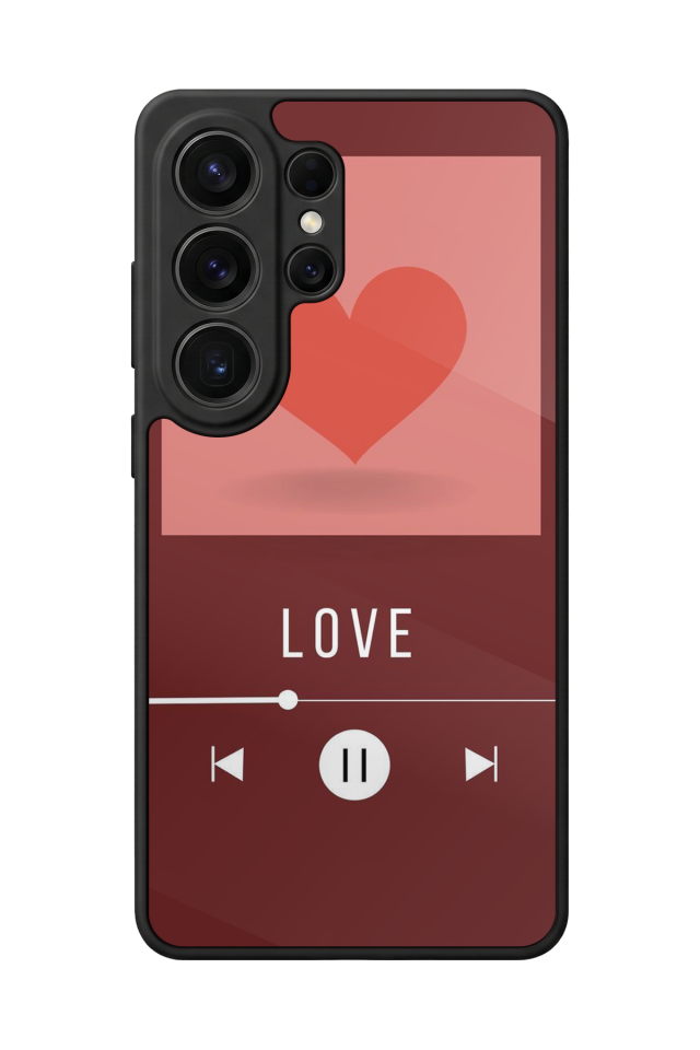 Samsung Galaxy S26 Ultra Uyumlu Kalp Love Tasarımlı Glossy Premium Kılıf