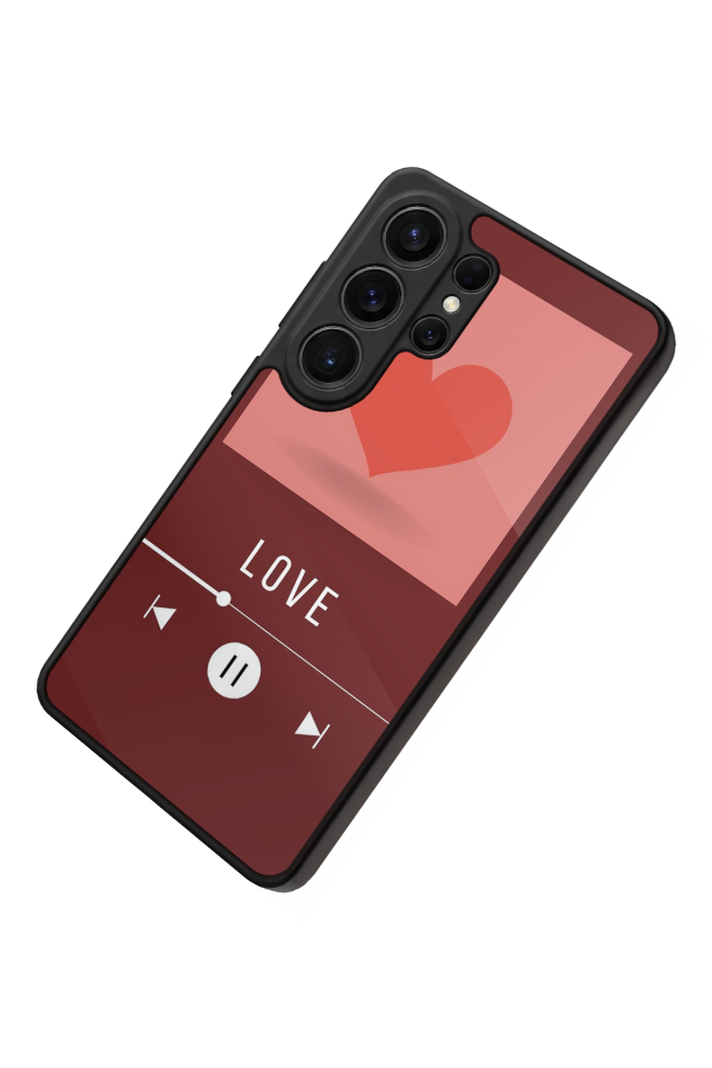 Samsung Galaxy S26 Ultra Uyumlu Kalp Love Tasarımlı Glossy Premium Kılıf