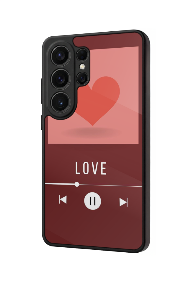 Samsung Galaxy S26 Ultra Uyumlu Kalp Love Tasarımlı Glossy Premium Kılıf