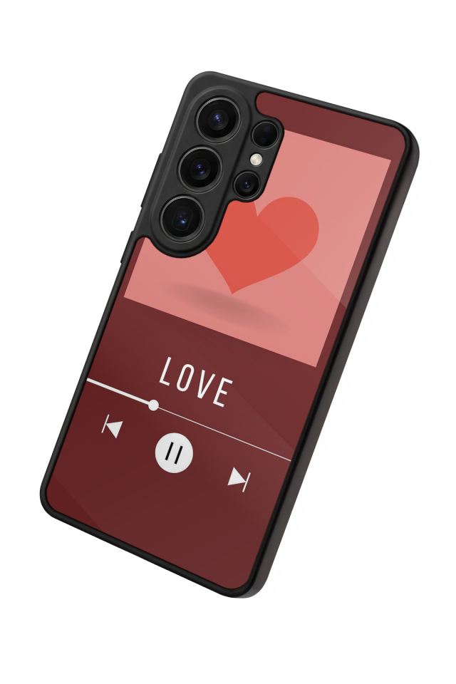 Samsung Galaxy S26 Ultra Uyumlu Kalp Love Tasarımlı Glossy Premium Kılıf