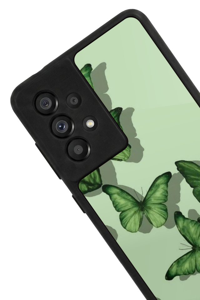 Samsung Galaxy A73 Uyumlu Kelebek Tasarımlı Glossy Premium Kılıf