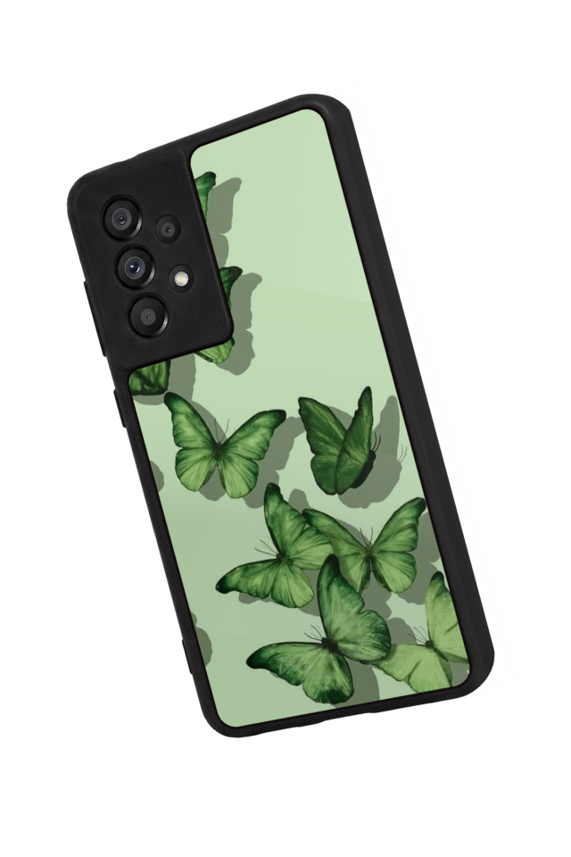 Samsung Galaxy A73 Uyumlu Kelebek Tasarımlı Glossy Premium Kılıf