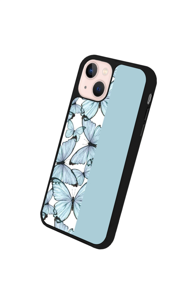 iPhone 14 Plus Uyumlu Kelebek Tasarımlı Glossy Premium Kılıf