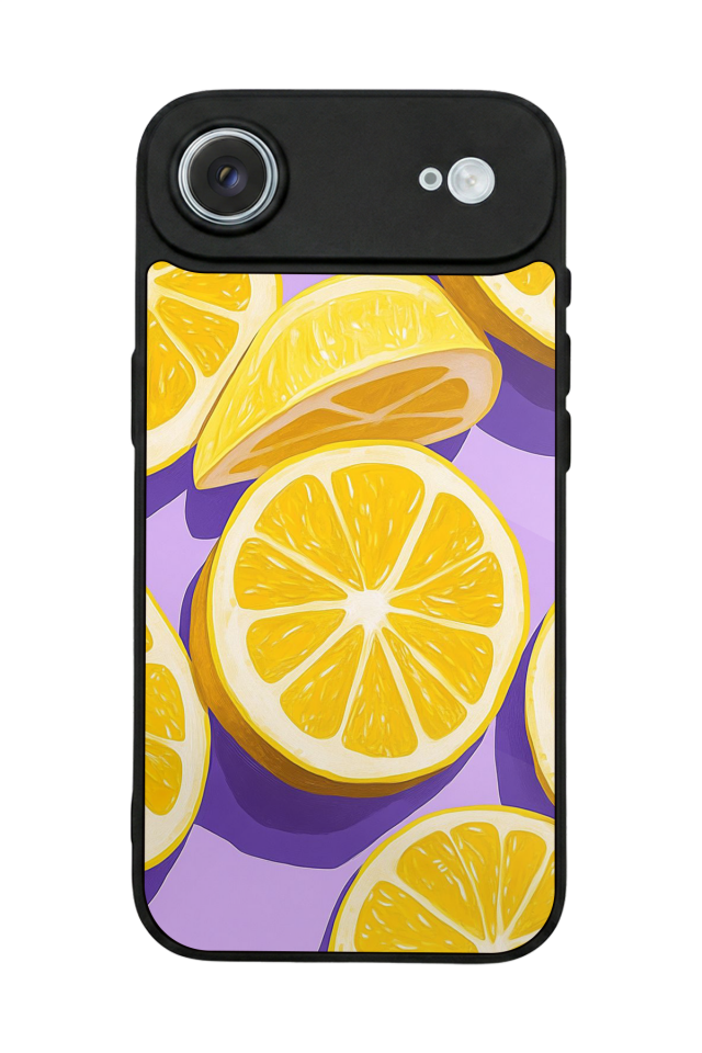 iPhone 17 Air Uyumlu Limon Tasarımlı Glossy Premium Kılıf
