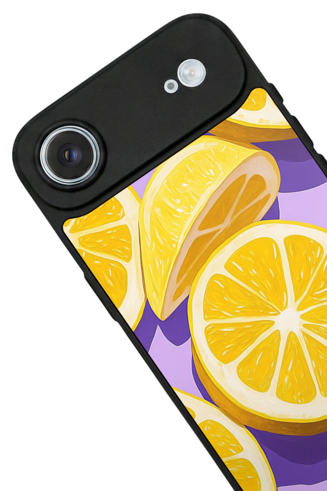 iPhone 17 Air Uyumlu Limon Tasarımlı Glossy Premium Kılıf