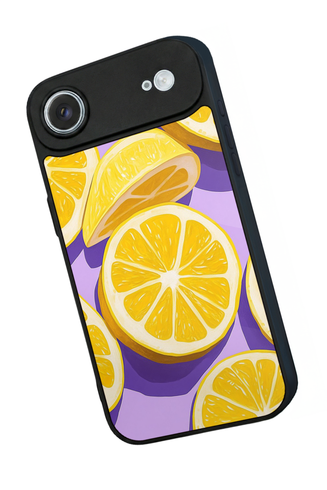 iPhone 17 Air Uyumlu Limon Tasarımlı Glossy Premium Kılıf
