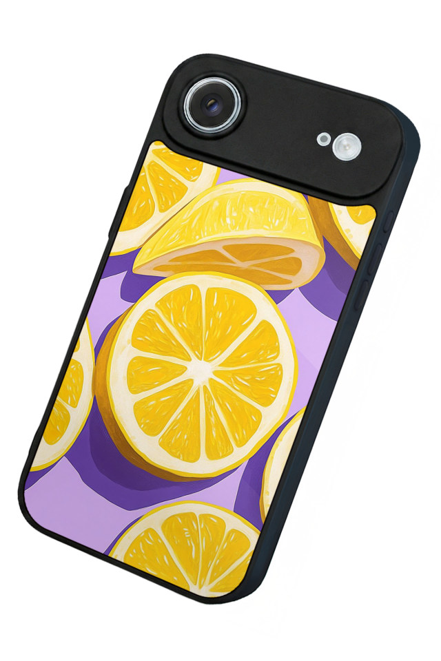 iPhone 17 Air Uyumlu Limon Tasarımlı Glossy Premium Kılıf