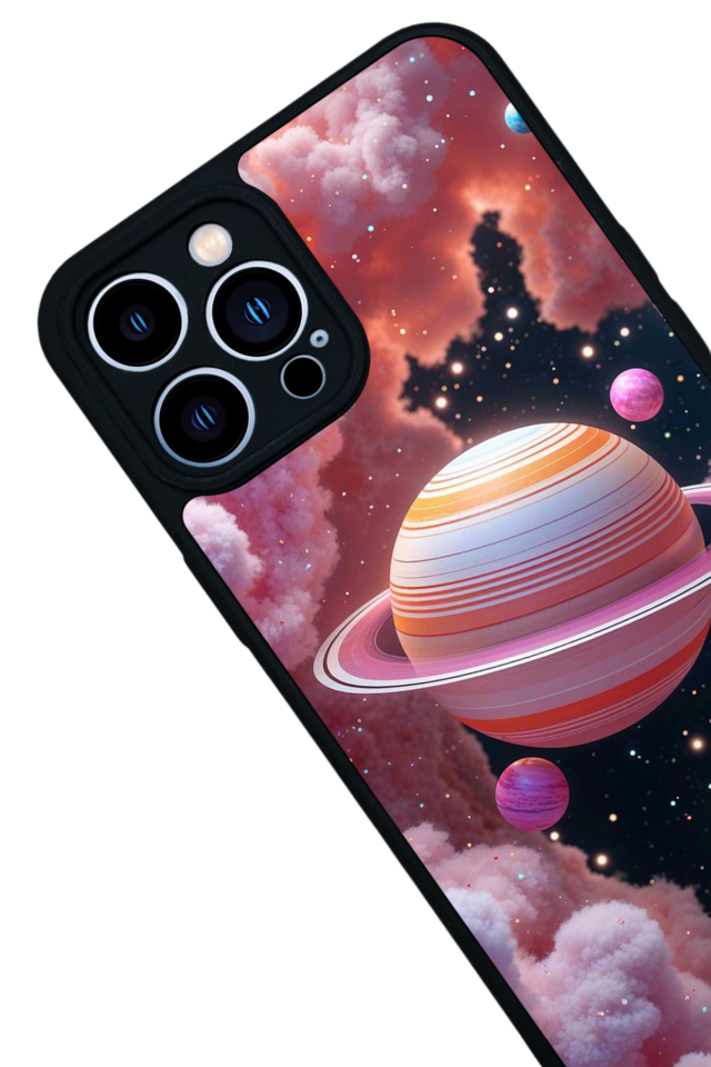 iPhone 12 Pro Max Uyumlu Uzay Tasarımlı Glossy Premium Kılıf