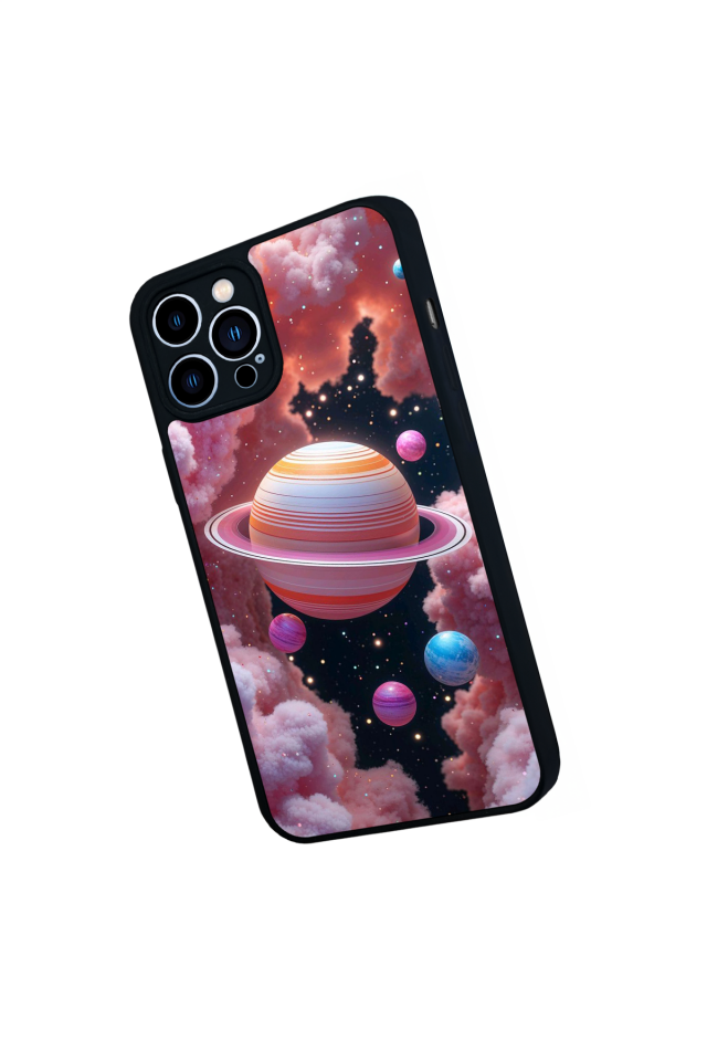 iPhone 12 Pro Max Uyumlu Uzay Tasarımlı Glossy Premium Kılıf
